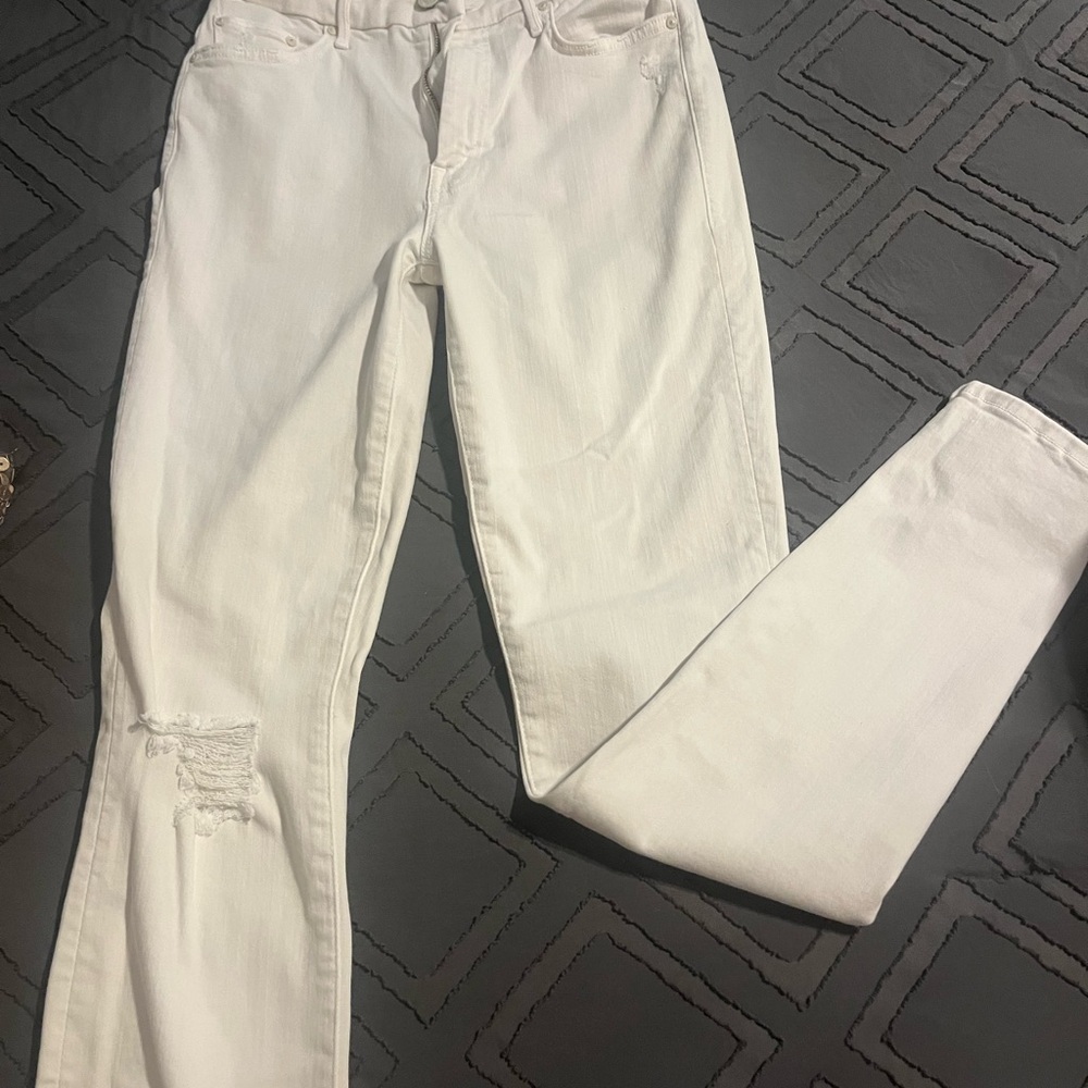 White Distressed Jeans